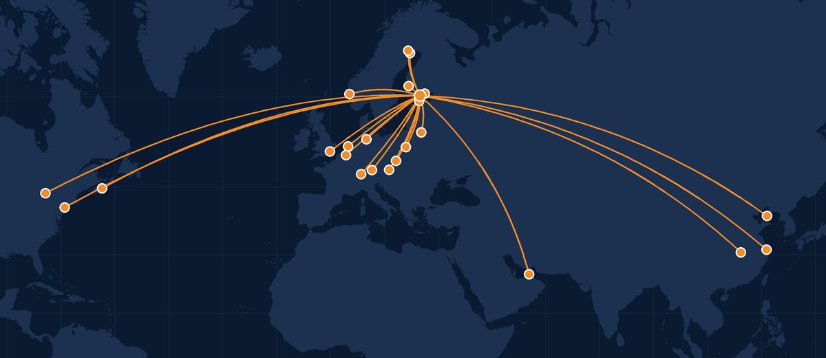 Map of project and audit locations across Europe, North America, the Middle East and China